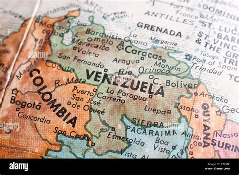 Map Of Venezuela Stock Photo Alamy