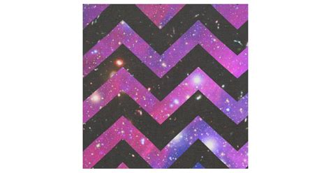 Girly Chevron Pattern Cute Pink Teal Nebula Galaxy Fabric Zazzle