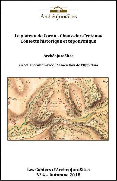 Cahier Archéojurasites N°4 Cahiers Archéojurasites ArchÉojurasites
