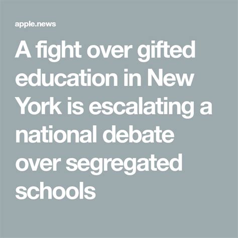 A Fight Over Ted Education In New York Is Escalating A National