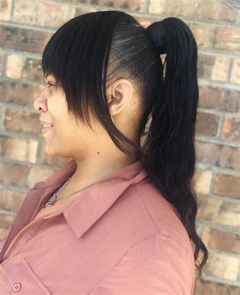 35 Cute And Easy Ponytails With Bangs To Copy In 2022