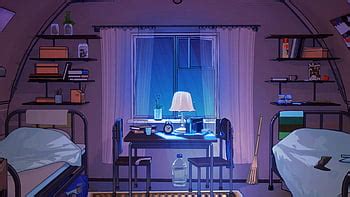 ArtStation Purple Bedroom Anastasia Ermakova Anime Gamer Room HD
