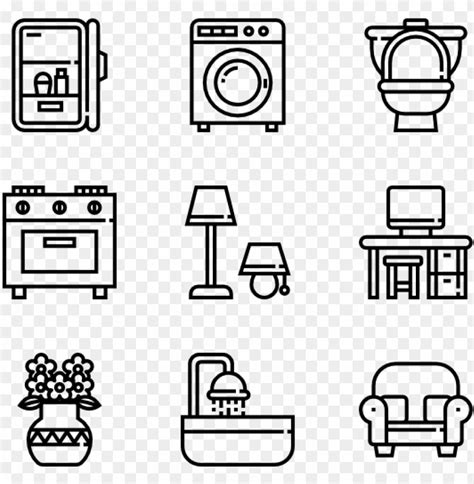 Home Decoration 30 Icons Home Decor Icons Png Image With Transparent
