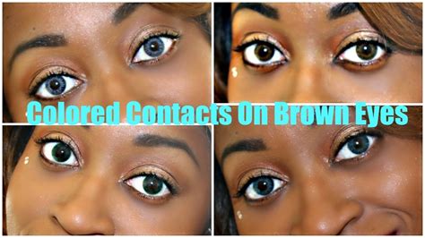 Freshlook Pure Hazel Contacts On Brown Eyes