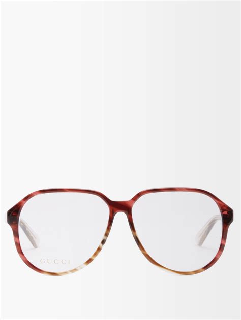 red teardrop acetate glasses gucci matchesfashion us