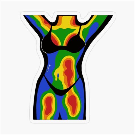 Thermal Women Sticker By Emmaruk In Body Art Painting Art Inspiration Painting Pop Art