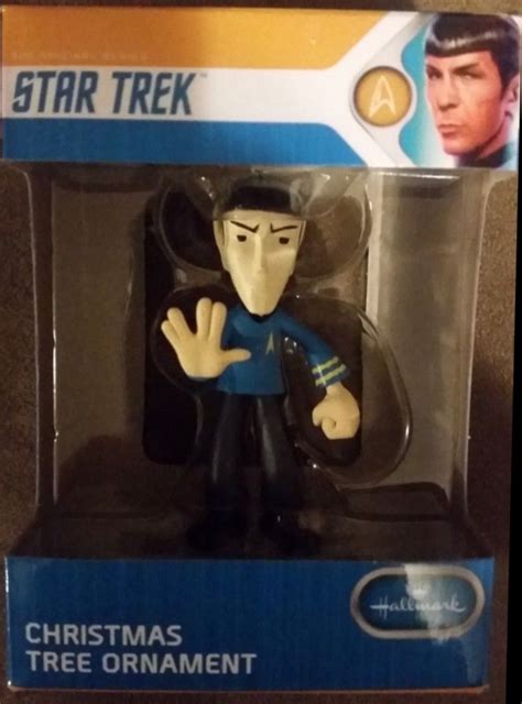 New Blue Box Spock Ornament Hallmark Star Trek Ornaments