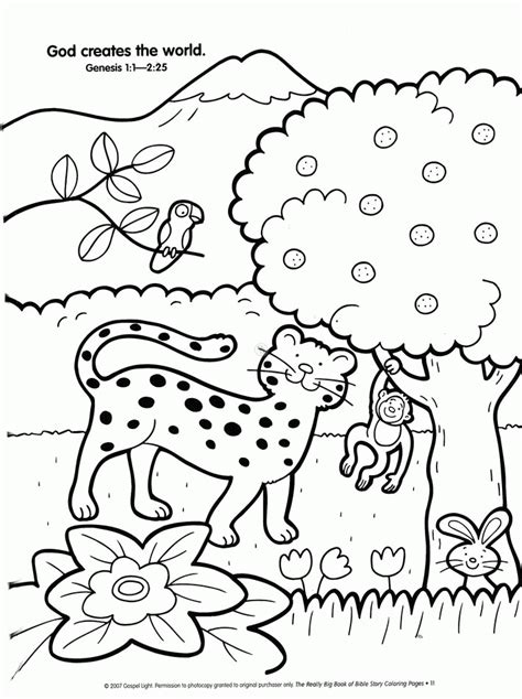 Creation Bible Story For Children Coloring Home