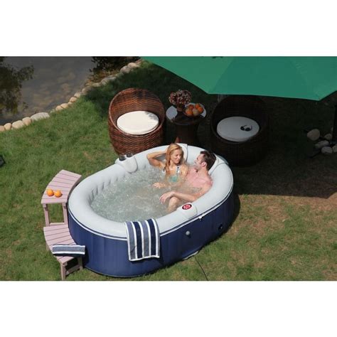 Therapurespa 2 Person Oval Portable Inflatable Hot Tub Spa Est5870 At