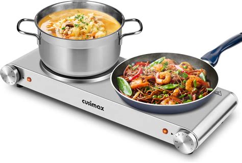 Buy Cusimax Hot Plate Double Burner 1800w Portable Electric Hot Plate