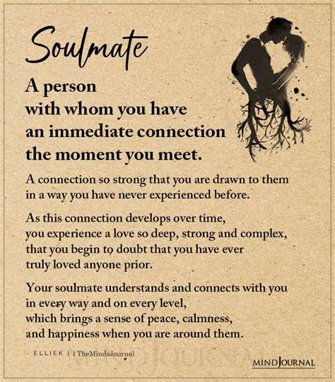 Soulmate A Person With Whom You Have An Eliek Quotes