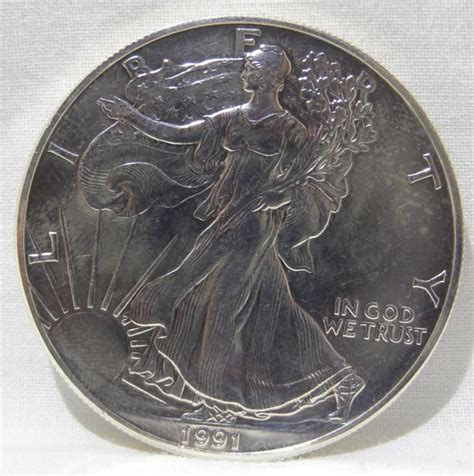 1991 Walking Liberty Dollar 1oz Fine Silver