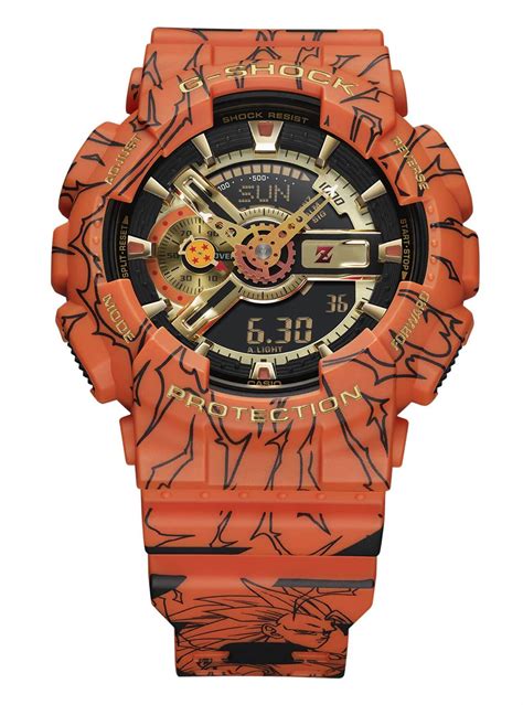 With gold accented dial and a bright, bold orange case and band, the ga110jdb is sure to stand out. G-Shock présente sa montre en hommage à Dragon Ball Z - Mr ...