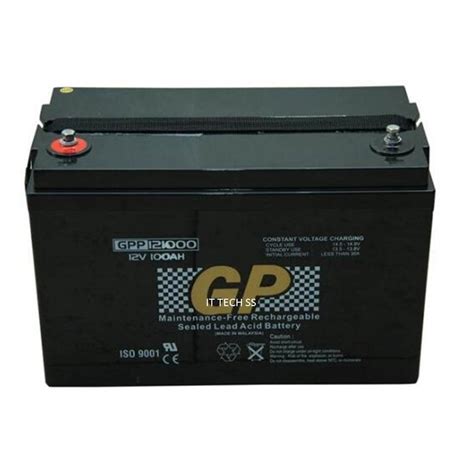 Gp 12v 120ah Premium Rechargeable Sealed Lead Acid Battery Shopee