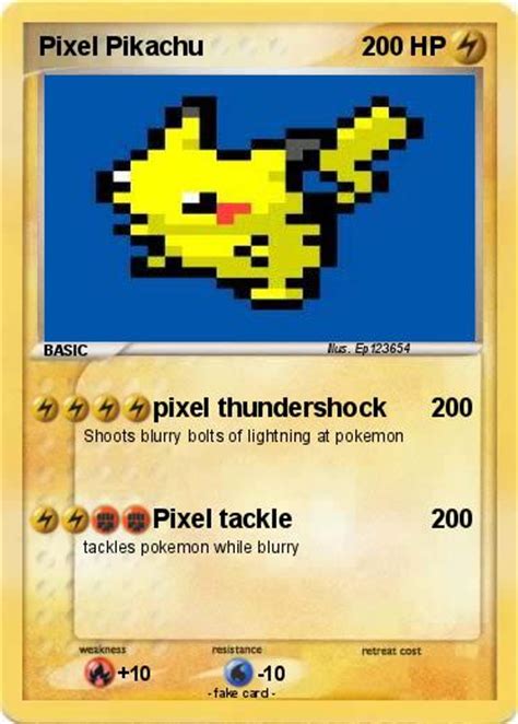 Pokémon Pixel Pikachu Pixel Thundershock My Pokemon Card
