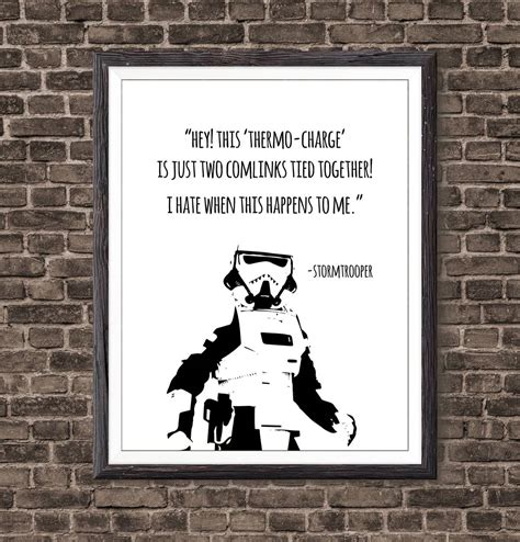 Star Wars Stormtrooper Poster Print T Poster Funny Quote