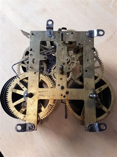 Antique Sessions Mantel Shelf Clock Movement For Parts Or Repair