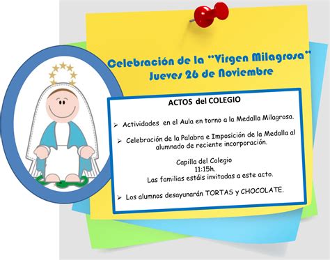 Colegio La Milagrosa Festividad De La Virgen Milagrosa
