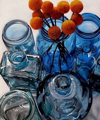 Daily Paintworks Original Fine Art Jelaine Faunce Blue Glass