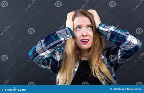 Young Woman Feeling Stressed Stock Image Image Of Frustrating