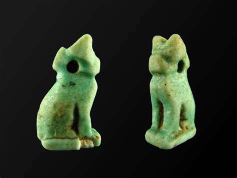 Oud Egyptisch Faience Amulet Van Een Kat Bastet Cm Catawiki