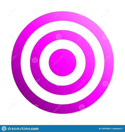 Target Sign Purple Gradient Transparent Isolated Vector Stock