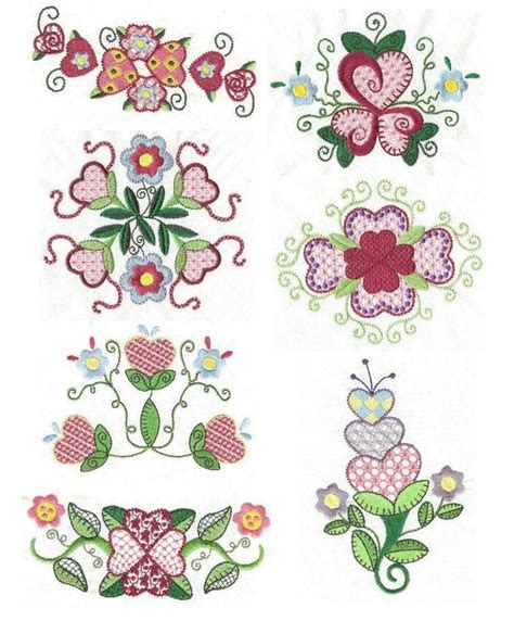 From The Heart Jacobean Silk Ribbon Embroidery Patterns Floral
