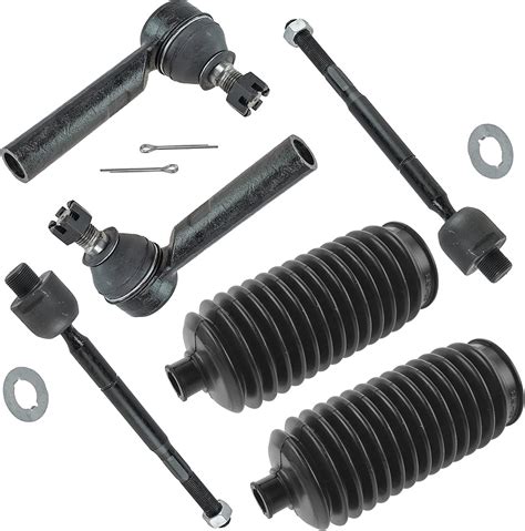 6 Piece Set Inner And Outer Tie Rod End Wrack Boot Bellow