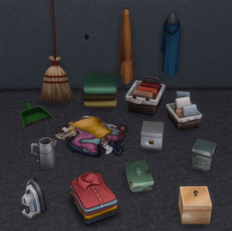 Laundry Day Clutter · Sims 4 Cc Objects