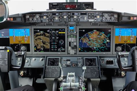 The big difference is the 4 new 15.1 inch displays.in the central 4 inch gap between display 3 & 4 has been squeezed a smaller gear lever along with a lock override button, alternate nosewheel steering selector, gear indication lights and placard speeds. Boeing 737 MAX 7 Aircraft Graces the Skies for the First ...