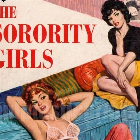 Lesbian Pulp Vintage Art Print Sorority Girls Pulp Paperback Etsy