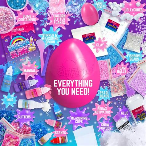 Unicorn Egg Sparkly Surprise Slime Kit For Kids Girlzone Uk