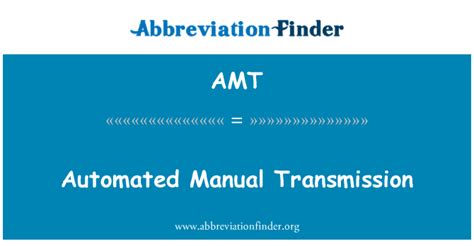 Amt Definición Transmisión Manual Automatizada Automated Manual
