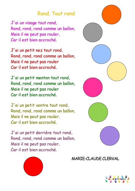 Chansons Comptines Page 6 MC En Maternelle Comptines Chansons