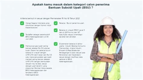 Cara Cek Penerima BSU 2021 Dan Syarat Penerima Bantuan Subsidi Upah Tahap 2