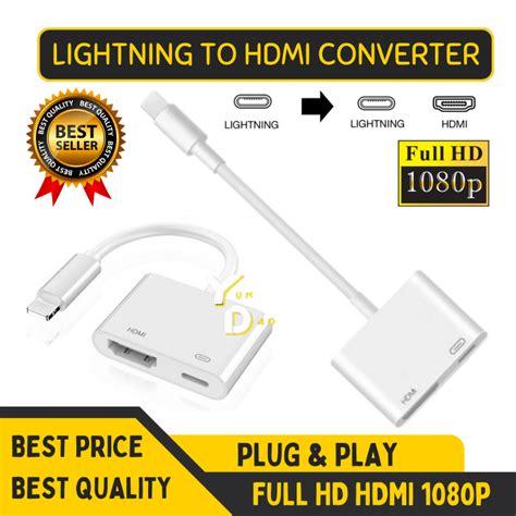 Jual Lightning Hub Adapter Hdmi P Digital Converter Ipad Iphone