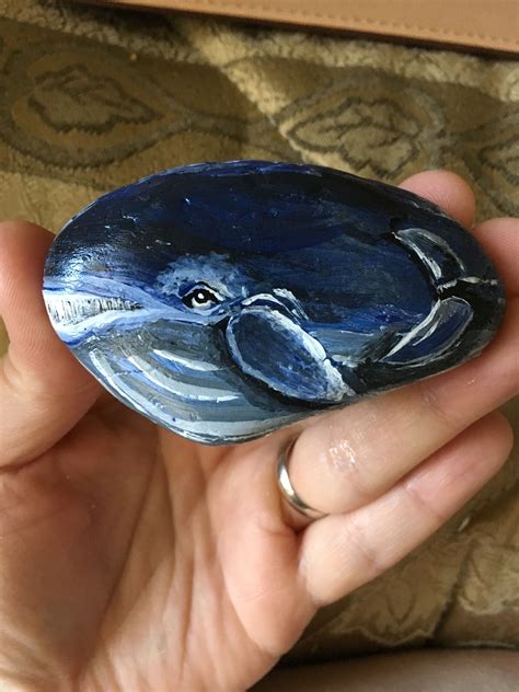 Humpback Whale Rock Painting Painted Rocks Painting Rock