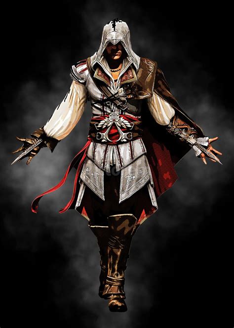 Ezio Auditore Da Firenze Assassins Creed Gunawan Rb Canvas Artwork