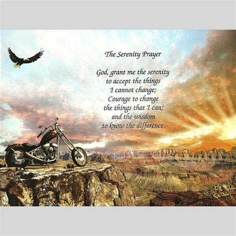 Serenity Prayer Poem Short Version On Biker Themed Art Print Scotts