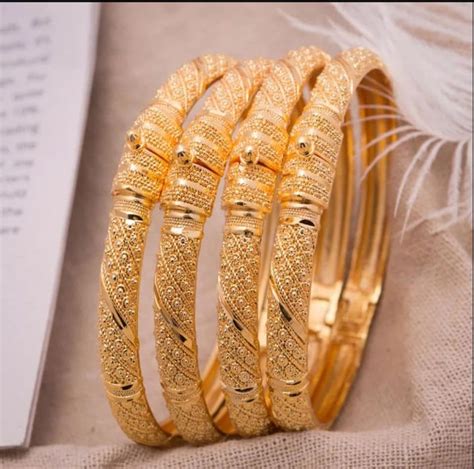 24k Gold Bangles For Women Bangles Dubai Gold Bangles For Women Gold Plated Bangles Wedding