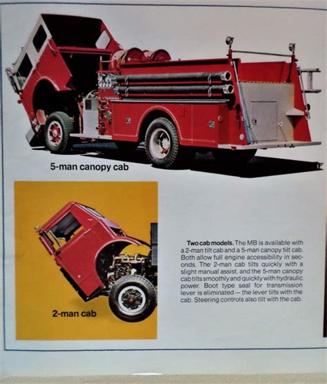 Vintage Mack R Model Fire Truck Brochure