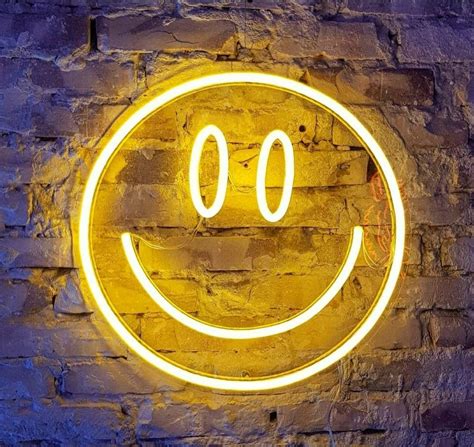 Smile Smiley Emoji Happy Face Led Neon Light Sign Smiley Face Etsy