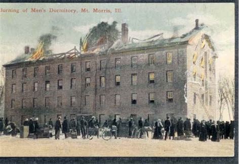 Mount Morris College Il Fire Destroys Old Main In 1912 Mount Morris