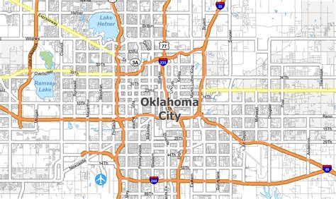 Map Of Downtown Oklahoma City