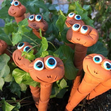 Fairy Garden Worms Ceramic Worms For Your Garden Or Etsy Fairy