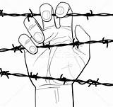 Wire Barbed Coloring Prison Bars Fence Jail Drawing Drawings Getdrawings Stockfresh Designlooter 87kb 570px sketch template