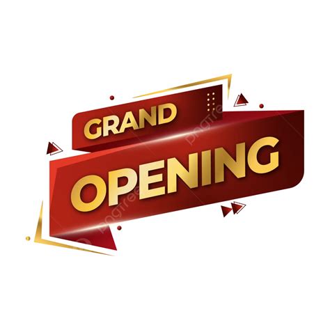 Red Gold Grand Opening Banner Vector Grand Opening Banner Grand