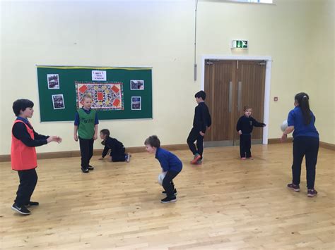 Junior Infants Practicing Their Gaa Skills Glencullen School
