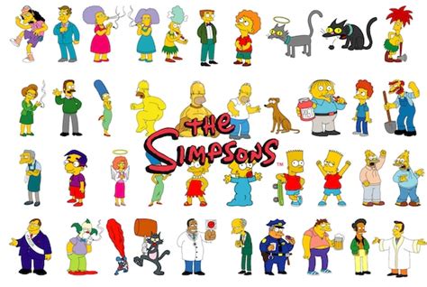 Los Simpsons Personajes Colección Completa 44 Imágenes Etsy