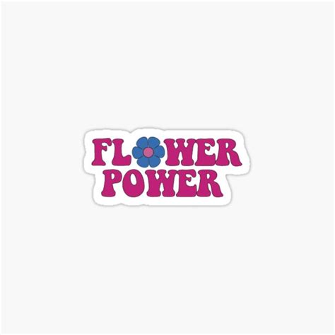 Flower Power Sticker Sticker For Sale By Nikkilikesgreen Redbubble